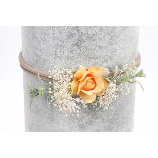 Bandeau Bébé Fleur élastique - Accessoire Cheveux Fille Enfant, Mariage Fête, Neuf Sans Emballage