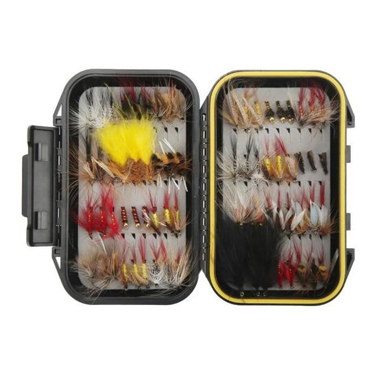 Kit De 20 Mouches Pour Pêche à La Mouche - Assortiment Sèches, Noyées, Streamers, Nymphes Pour Saumon, Truite Et Bar