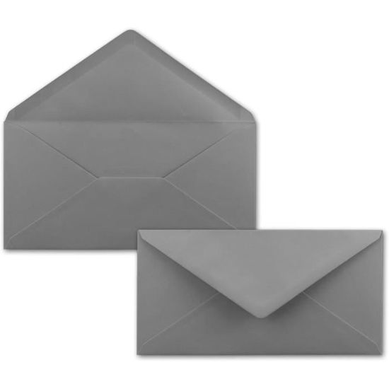 Lot 50 Enveloppes DIN Long Eucalyptus Vert - Papier Teinté Masse 120g/m² - Idéal Invitations