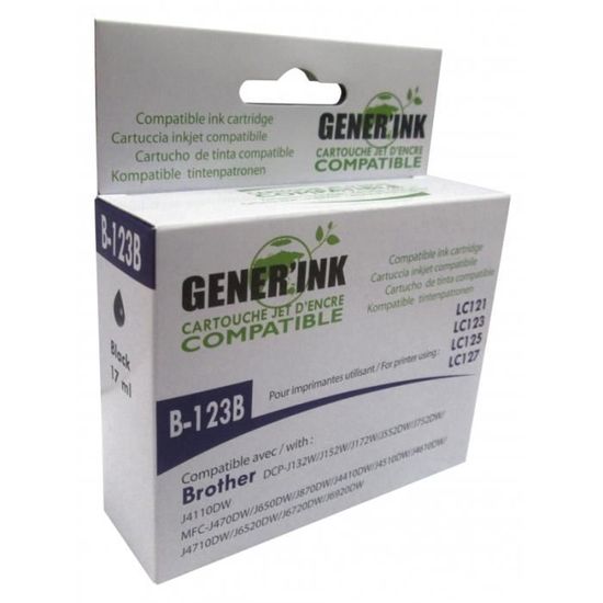 Lot De 12 Cartouches D'Encre Compatibles Brother LC123 XL - Haute Capacité - Pour Imprimantes Jet D'Encre