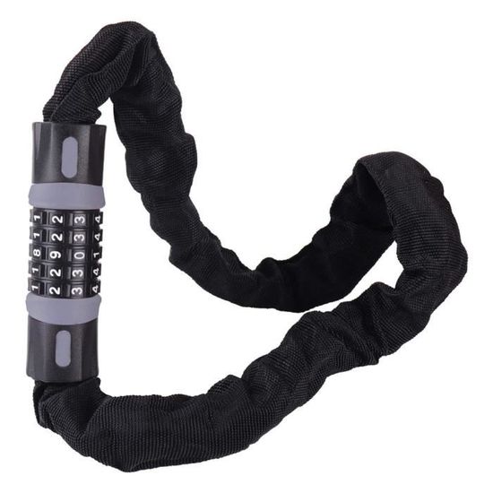 Antivol Vélo SPGOOD - Chaîne Acier 6mm 90cm Avec Cadenas 3 Clés, Protection Haute Sécurité