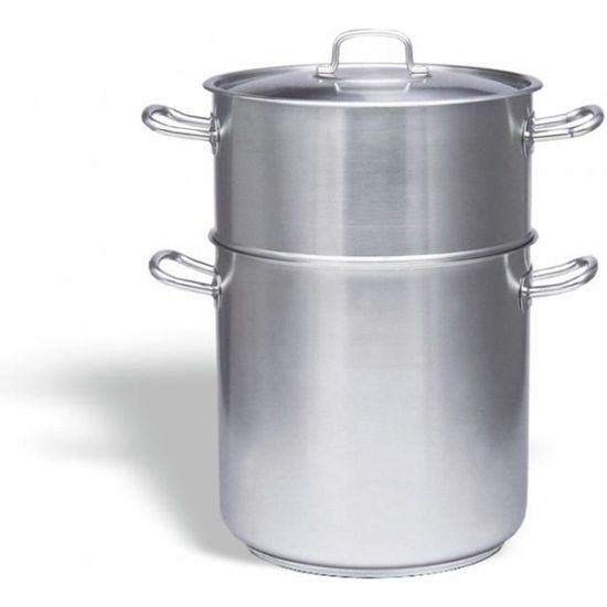 Couscoussier 6, 8 ou, 10 litres en inox tout feux - Ustensile de cuisine/ Couscoussier - leaderbazar