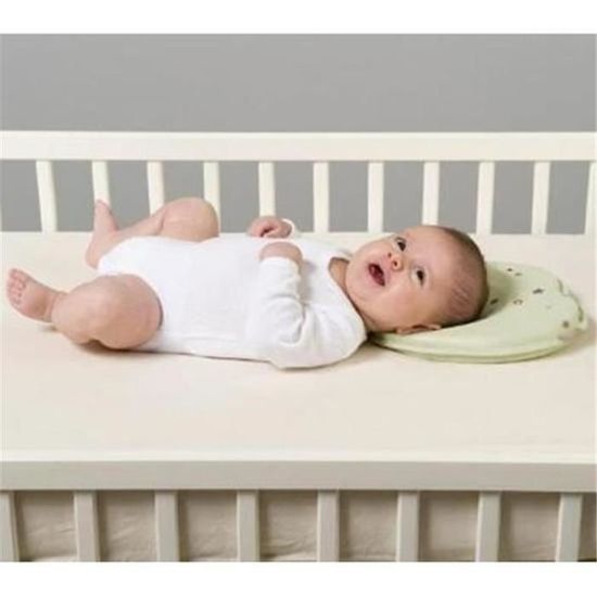 Coussin Anti Tête Plate Bébé PRETTYLE - Oreiller Nouveau-né Forme U - Protection Tête Et Cou