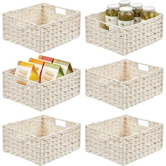 Panier De Rangement En Coton Tissé - Grand Format 70L - Pour Couvertures, Jouets, Linge - Dégradé Marron