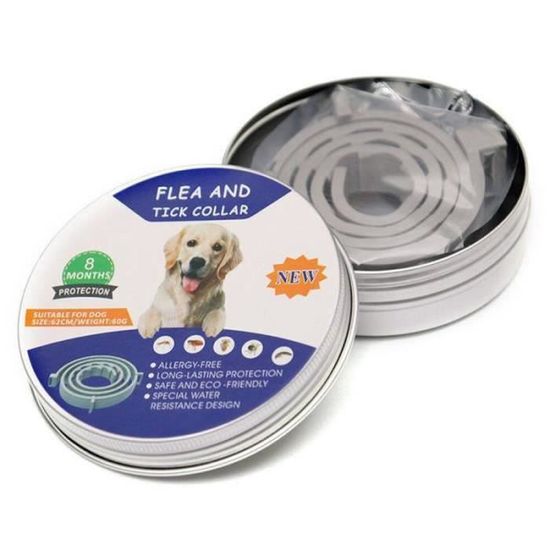 AWY04164-Collier anti puces réglable pour animal de compagnie, accessoire pour chien et chat, anti insectes, anti moustiques dog