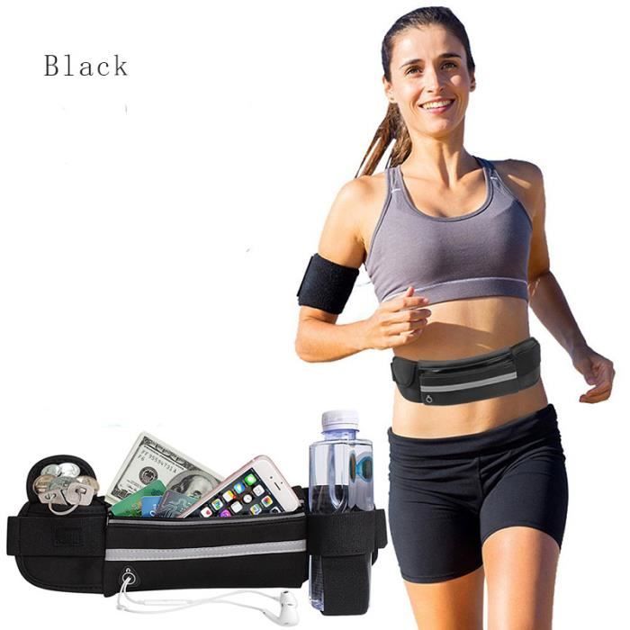 Sports de plein air de l'eau sac de taille pot sac de taille fitness en cours d'exécution sac de taille étanche poche de téléphone p