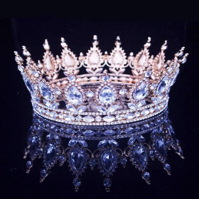 bandeau - serre-tête -Vintage Baroque reine roi mariée diadème couronne pour les femmes coiffur...- Modèle: Tiara New 4 -