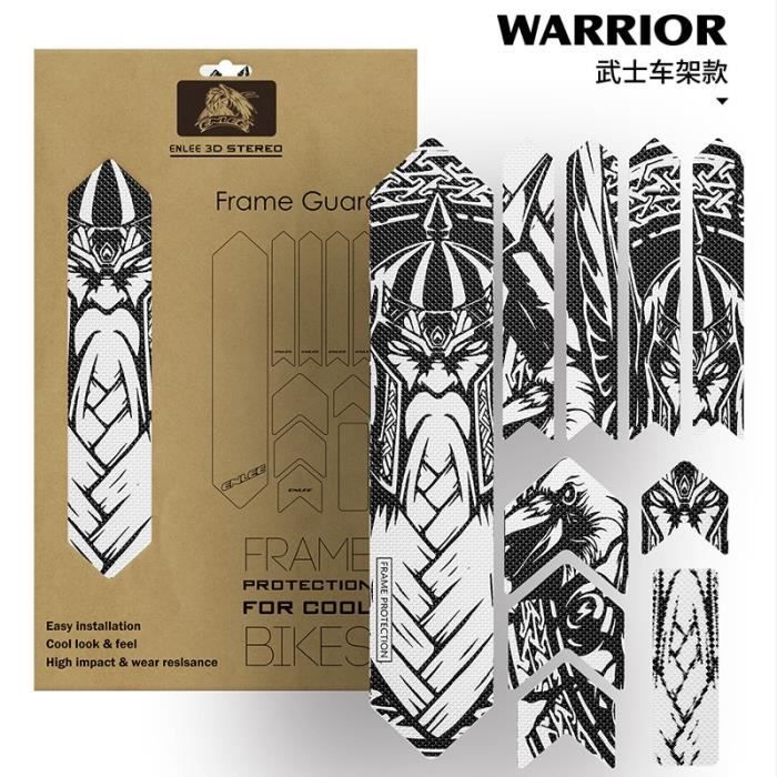 Warrior -cadre de vélo 3D, protection anti rayures, vtt, route, meilleure colle, amovible, autocollant, antidérapant