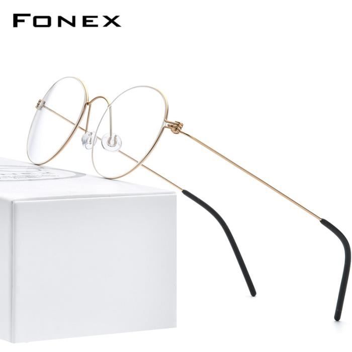Montures de Lunettes de vue,B Titanium monture de lunettes ultralégères Monture de lunettes pour femmes - Type matter gold