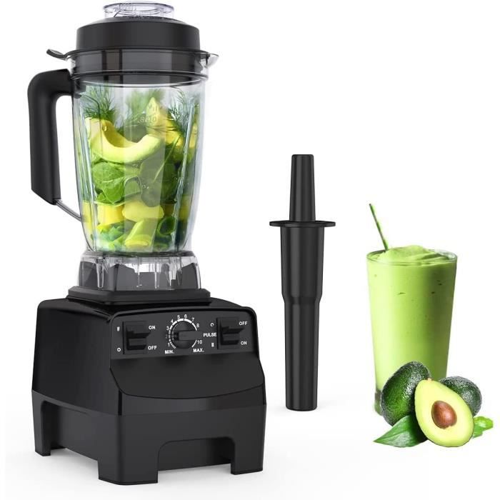 Blender Mixeur Blender Professionnel 2000W, Mixeur Smoothie 2L Sans BPA Multifonctions avec 10 Vitesses Reglables, 8 Lames en