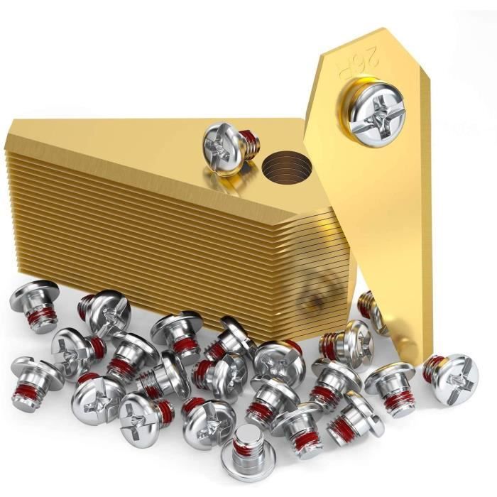 TONDEUSE Gafild Lames de Rechange pour Robot Tondeuse,Titane Lames de avec 24 vis compatibles pour Convient à Toutes Les 406