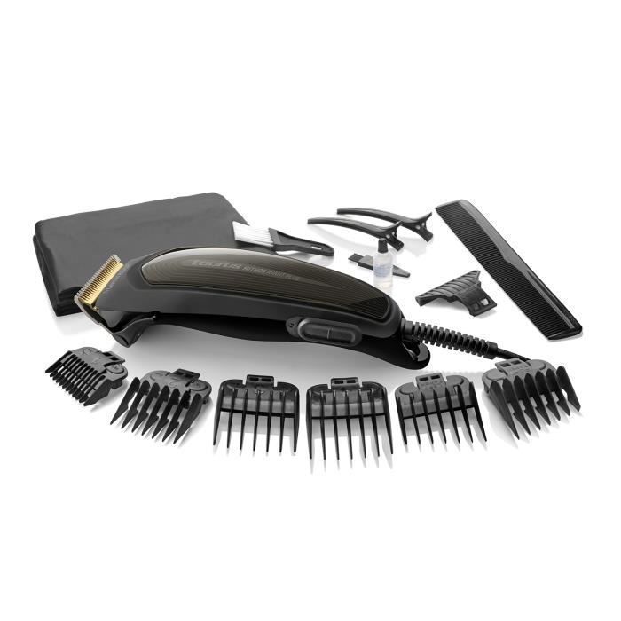 Tondeuse à cheveux Taurus Mithos Avant Plus avec 4 peignes de guide et 2 peignes asymétriques