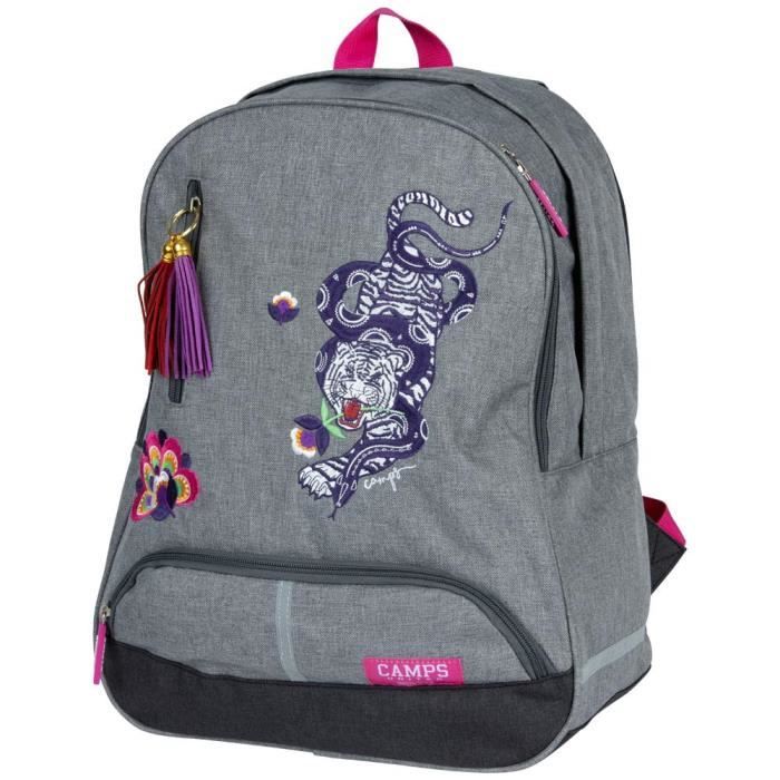 Sac à dos Camps Tigre Girl 42 CM - 2 Cpt (Gris)
