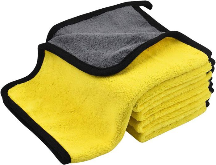 Chiffon Microfibre Voiture Lot de 4,Chiffon de Nettoyage Polissage Séchage pour l'Entretien de la Voiture en Tissu Microfibre 60x30