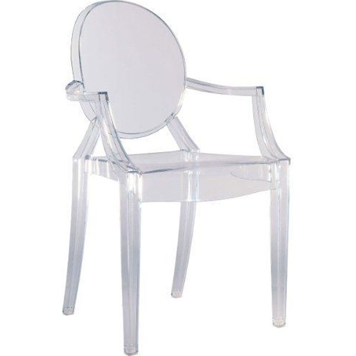Kartell Chaise Louis Ghost - Transparent Gris Clair