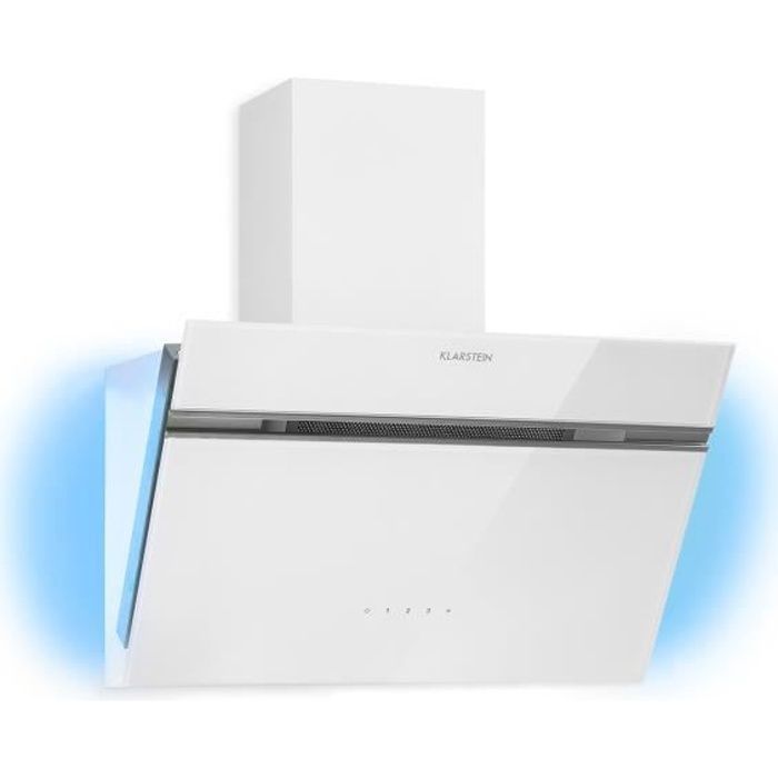 Klarstein Alina 60 Hotte murale aspirante 60cm - 600 m³-h - 3 vitesses - Classe A - Blanc