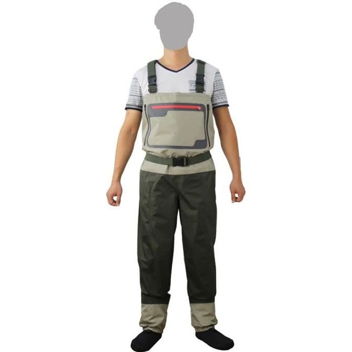 Nouveau Style Hommes Pêche À La Mouche Bas Stockage Poitrine Waders Abordable Respirant Imperméable Chaussants à la Pêche Wader