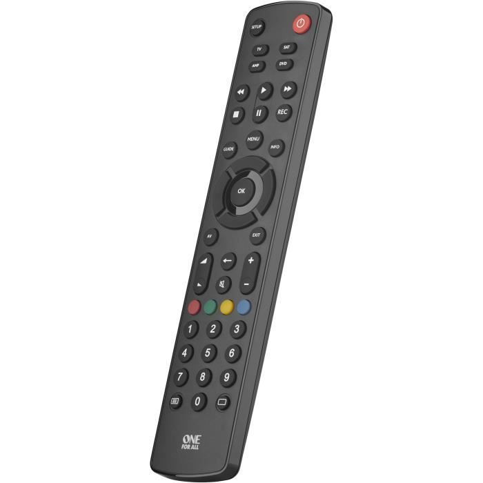 ONE FOR ALL URC 1240 Télécommande 4 en 1 - TV / DVD - Blu-Ray / Décodeur / Home-cinéma - Audio