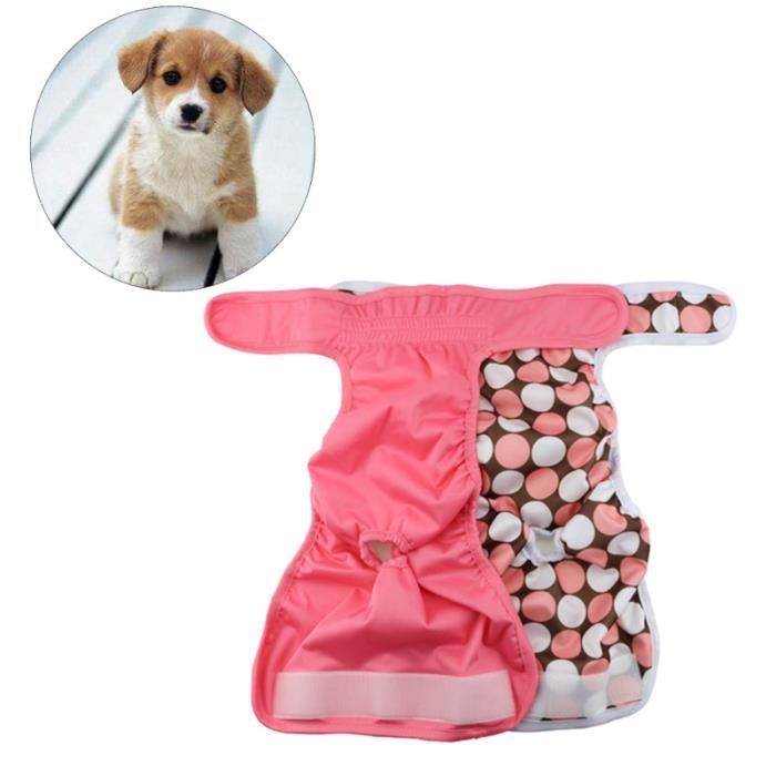 2 PCS Pet Chien Couches Sanitaire Physiologique Pantalon Lavable Femme TAPIS DE PROPRETE - APPRENTISSAGE DE PROPRETE - ALESE