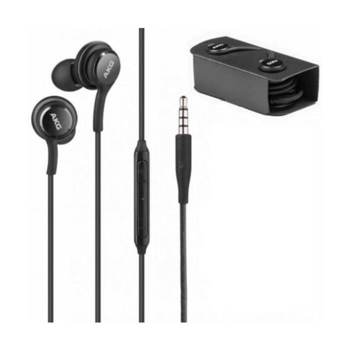Écouteurs Samsung 'Sound by AKG', avec prise jack, kit mains libres noir GH59-14983A, qualité d'écoute
