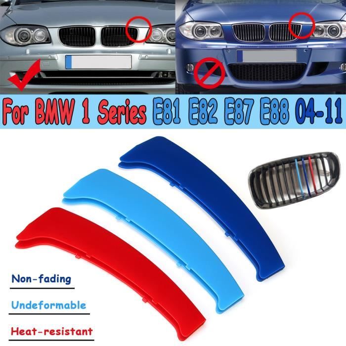 3PCS Clip Couverture Grille Calandre Capuchon Pour BMW Série 1 E81 E82 E87 E88 2004–2011