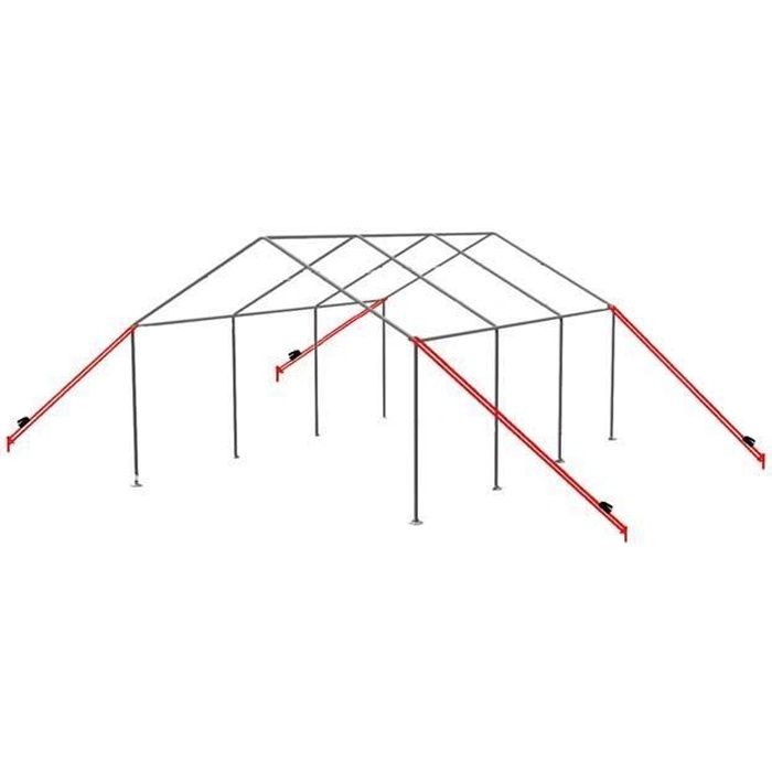 Kit anti-tempête pour tous les types de tentes - avec système d'ancrage pour sol meuble (terre)