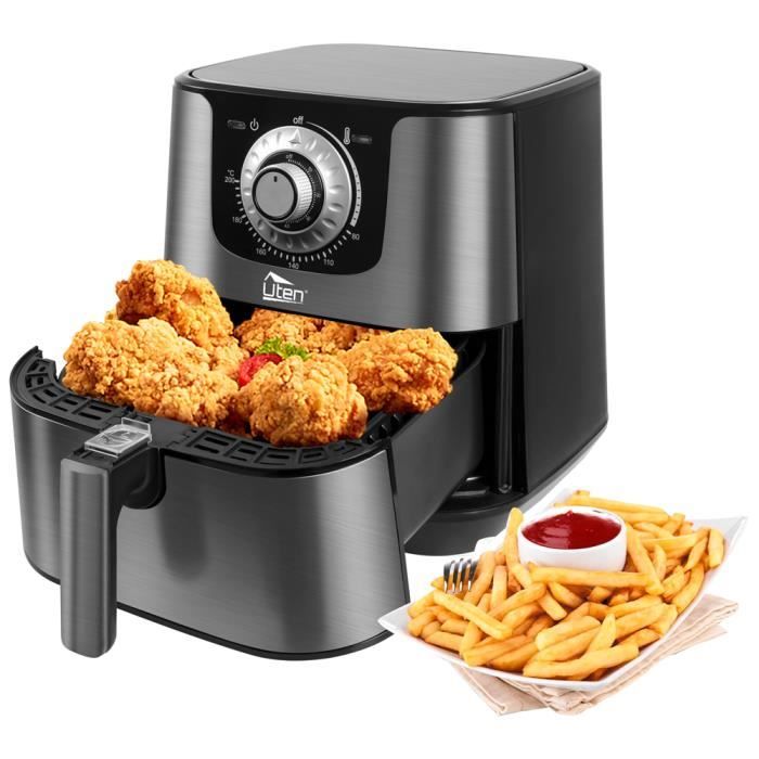 Uten Friteuse à Air Four Intelligent Four de Table, Four à air chaud 5.5L 1700W avec écran tactile LED