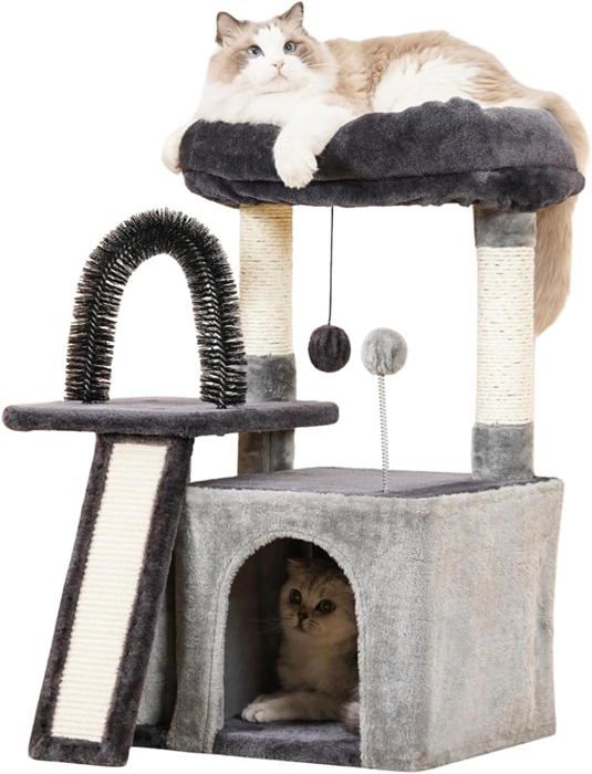 Meilleurs prix pour Arbre À Chat D'Intérieur En Forme De Tour Pour Chats D'Intérieur,Arbre À Chat À Plusieurs Niveaux Avec Griffoirs Et Patins,Perchoi