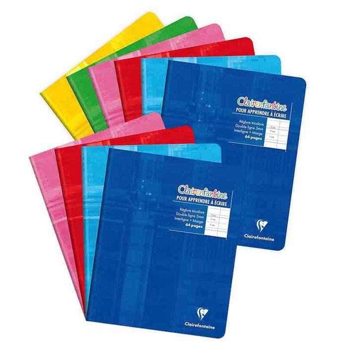 LOT DE 20 CAHIERS D'ÉCRITURE POLYPRO 17x22 Cm - 90 G - 32 Pages Séyès 2