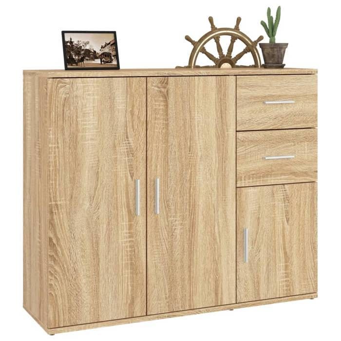 Promotion mai * Buffet bahut - Armoire de rangement - Chêne sonoma 91x295x75 cm EU5917823272