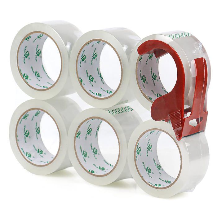 6 rouleaux de ruban adhésif transparent pour emballage 48mmx 66m avec ...