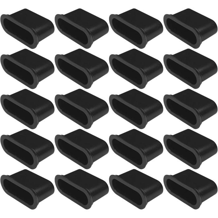 20x Embout Support Latte lit 38mm encastrable à mortaiser Plastique Noir sommier