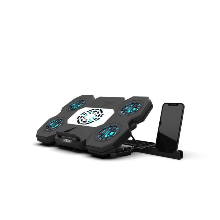 Refroidisseur pour PC Portable - İnca - INC-614GMS - 5 Ventilateurs - Support Réglable - USB 2.0