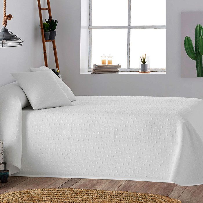 Drap Housse Couvre-Lit Blanc 160 cm