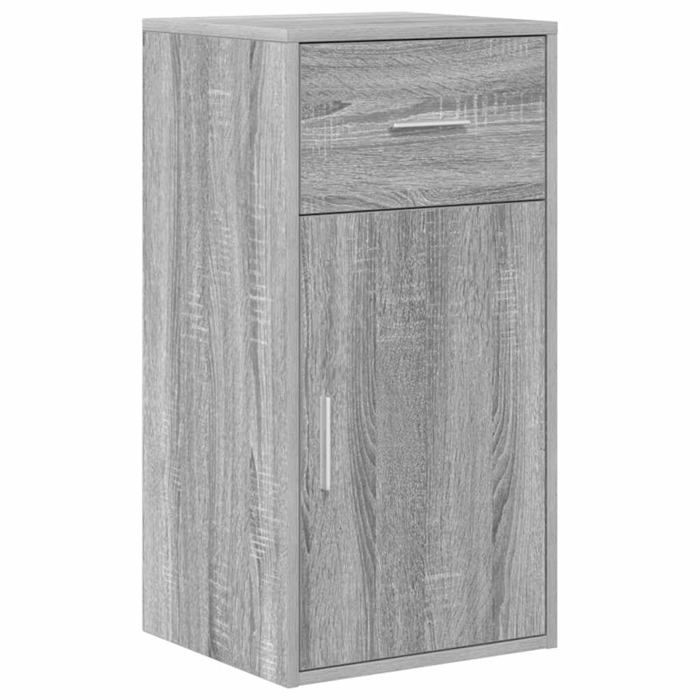 Buffet contemporain - vidaXL - Sonoma gris - Bois dingénierie - 38x34x75 cm - Grand espace de rangement
