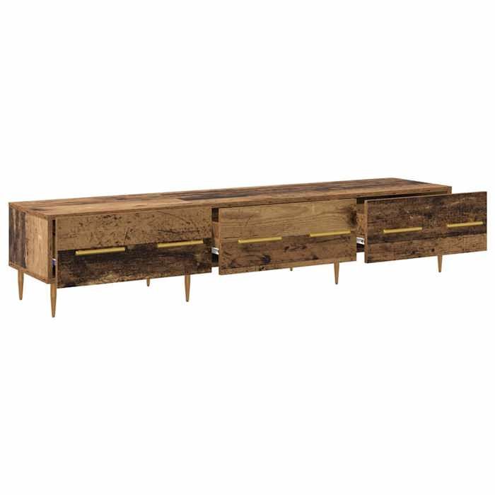 NEUF Armoire TV - Marron - Meuble TV - TABLE TV - Bois Ancien 150x36x30 cm - Bois dingénierie TT5544