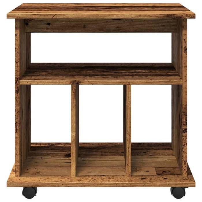 Remise 2026®Brun - Armoire à roulettes - grand stockage - buffet bahaut - vieux bois - 60x45x60cm - Bois dingénierie 328 4453042