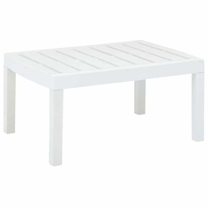 Soldes printemps Table terrasse - Blanc - Table de jardin - 1 PC - Blanc 78x55x38 cm Plastique T488