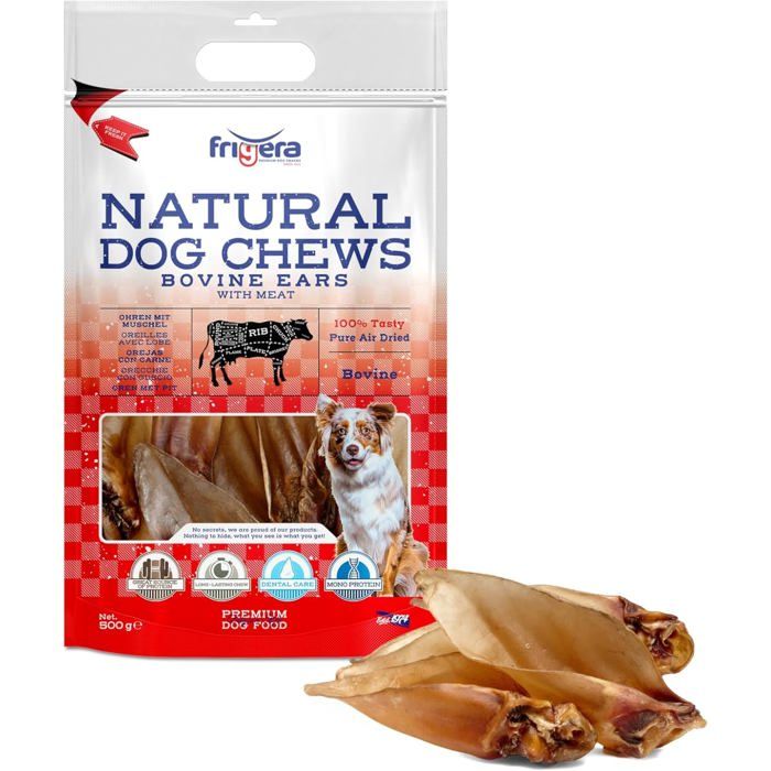 Friandises pour chiens - Frigera Oreilles avec Lobe 500 g - Naturelles - Riches en protéines - Sans gluten ni céréales Friandises pour chiens - Frigera Oreilles avec Lobe 500 g - Naturelles - Riches en protéines - Sans gluten ni céréales
