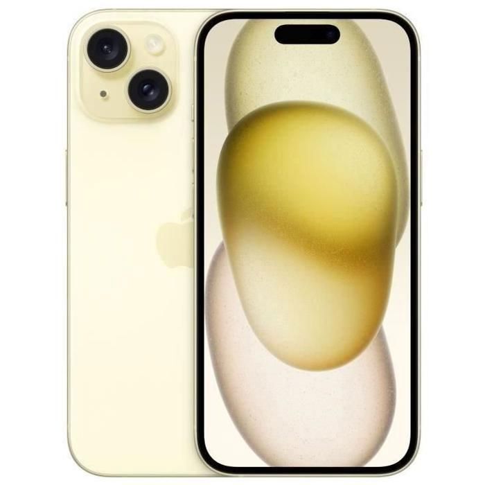 Apple iPhone 15 128Go Jaune (2023) - Débloqué -Reconditionné - Excellent état Reconditionné - Apple reconditionné disponible sur Cdiscount Seconde Vie