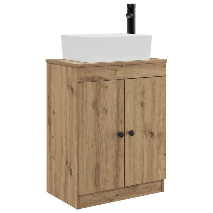 Meuble de salle de bain avec évier - vidaXL - bois dingénierie - chêne artisanal - 54 x 35 x 83 cm 617kjj16p
