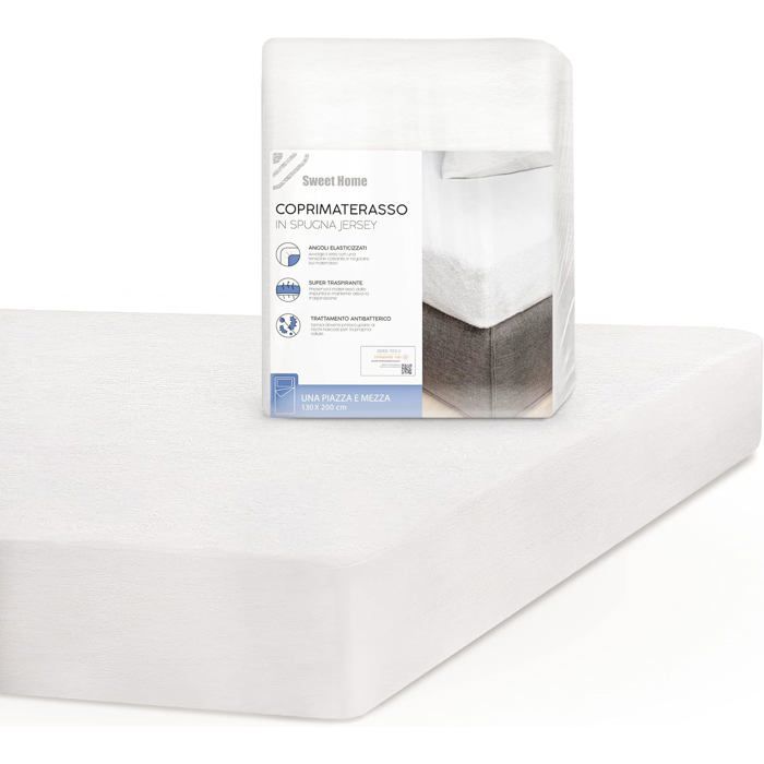 Couvre Et Protège-Matelas 1 Carré Demi Jersey Et Coton Antibactérien Antitranspirant Surmatelas Idéal Pour Linge De Lit Et Oreil