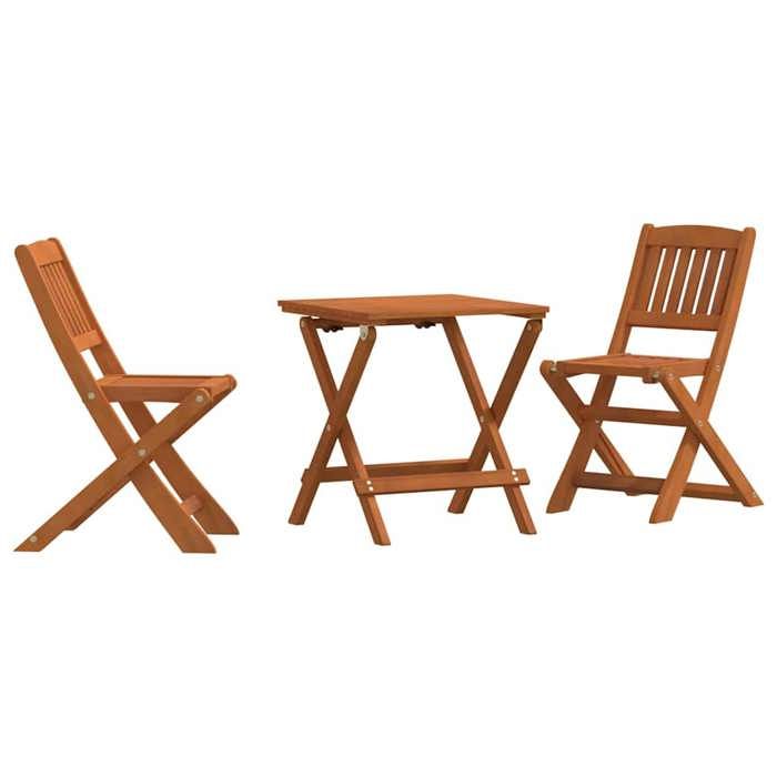Meuble - vidaXL - Ensemble de bistro 3 pcs - Pour Salon Balcon - résistante à leau - pour enfants Bois deucalyptus solide
