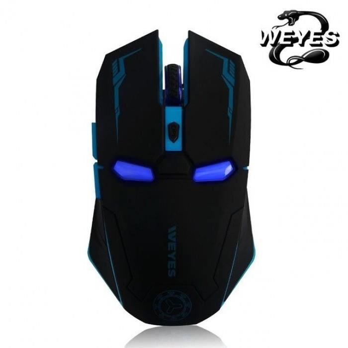 Souris de jeu – Iron Man – Version Black – Sans fil – DPI réglable – Bouton silencieux