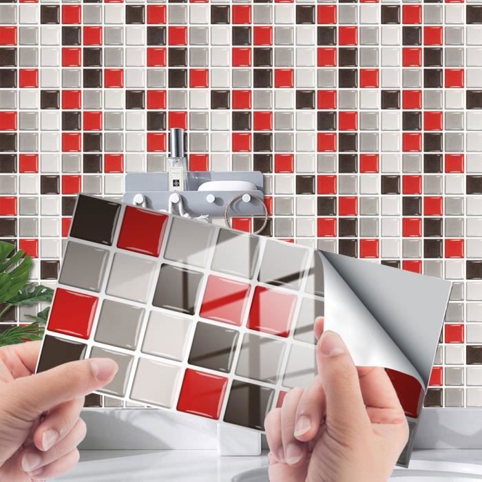 Set 023 - Autocollants Pour Carrelage - 14,5 X 24,5 Cm - Lot De 25 - Gris Argenté - Matepour La