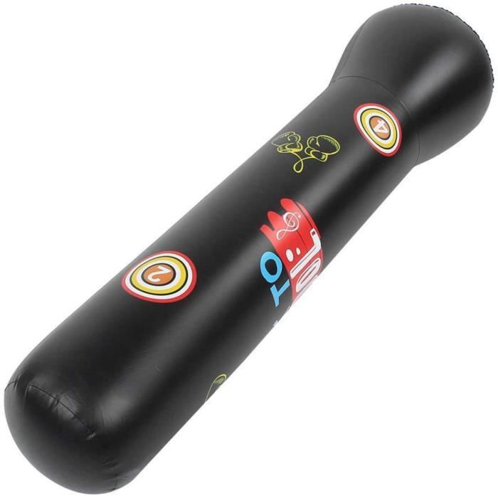 Mannequin D'entraînement Football Gonflable PVC - 40x160 Cm - Se Remet Debout Seul - Remplissage Eau/sable - Polyvalent