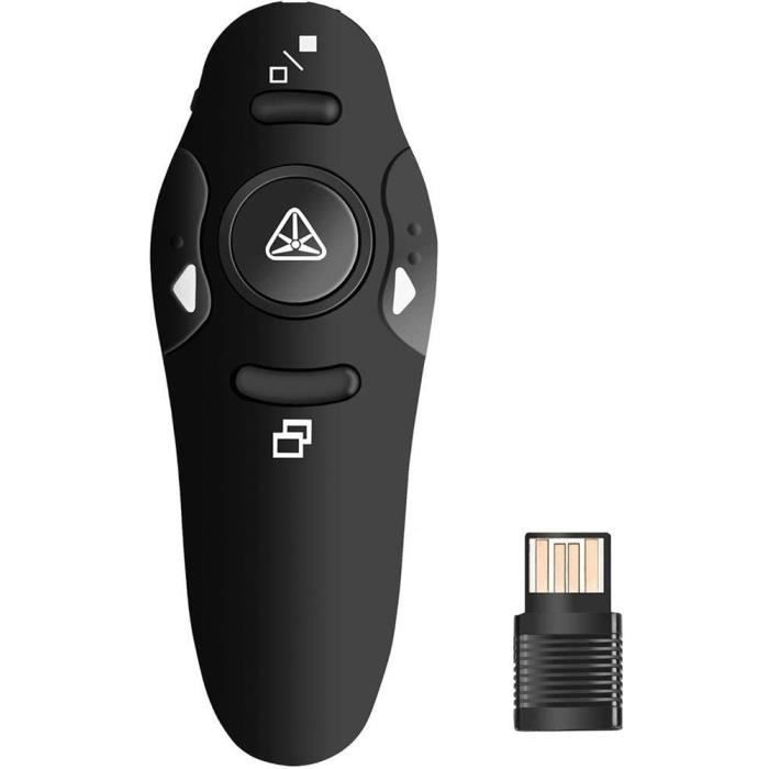 Télécommande Présentation Sans Fil Avec Pointeur Laser Rouge - USB-C/A, Plug & Play, Pour PowerPoint