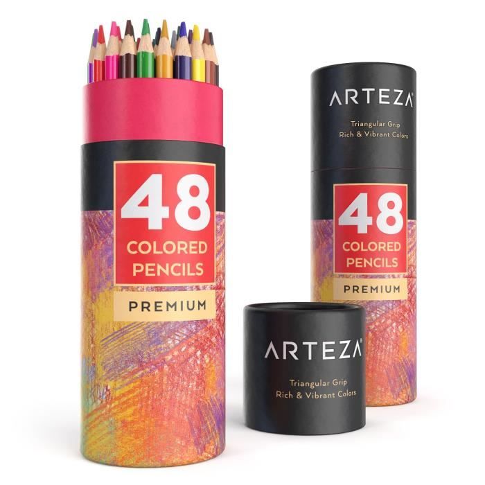 ARTEZA Crayons de Couleur Bois Parfait Pour Coloriage Adulte Mine