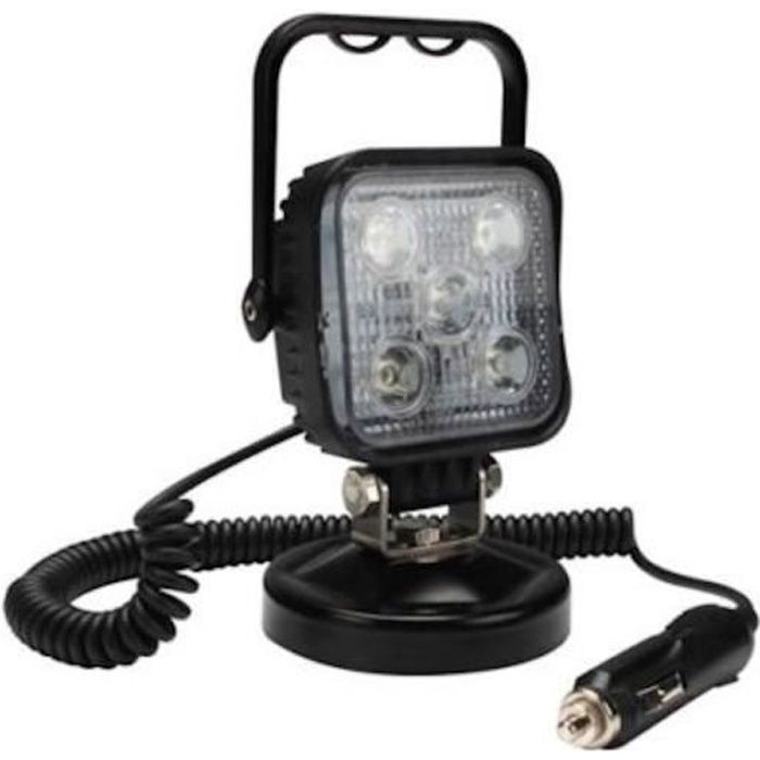 PROJECTEUR SPOT A MAIN PORTABLE SUR BATTERIE 30w AVEC PRISE CHARGEUR 12v 230v