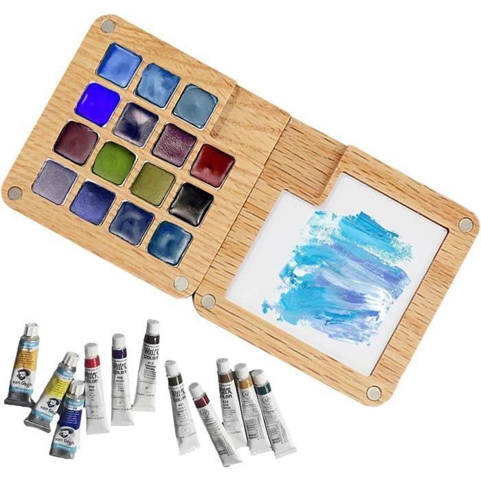 Pocket Artis – Palette De Peinture De Voyage – Mini Palette D'aquarelle Pocketartist Avec Pinces à Reliure Pour Peintres, Artistes, étudiants ( Ensemble B